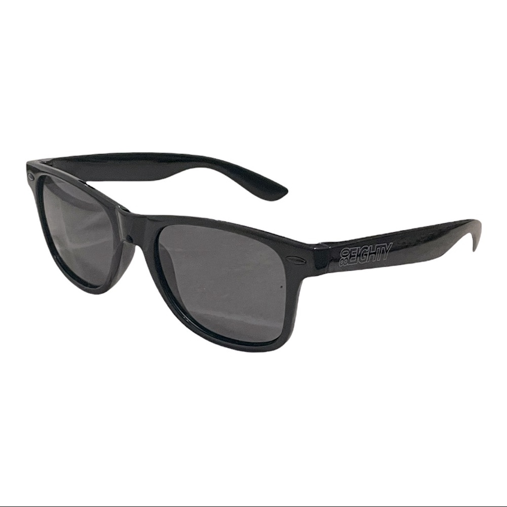 80Eighty Men’s Black Round Polarized Sunglasses